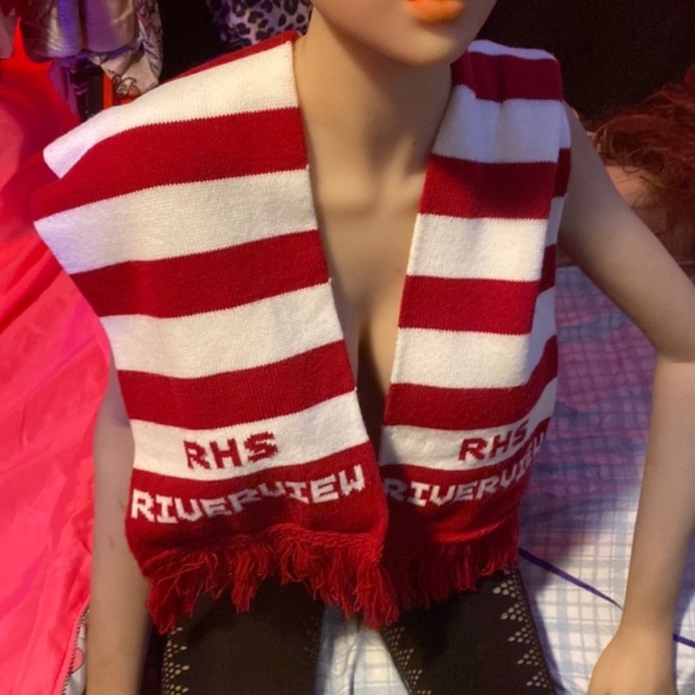 Like new RHS Riverview High school Red and white Scarf from Cape Breton NS